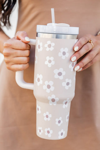 Modern Floret Tumbler | 40oz | Straw + Lid