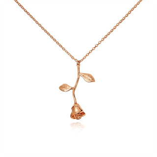 Rose Pendant Necklace (Rose Gold)