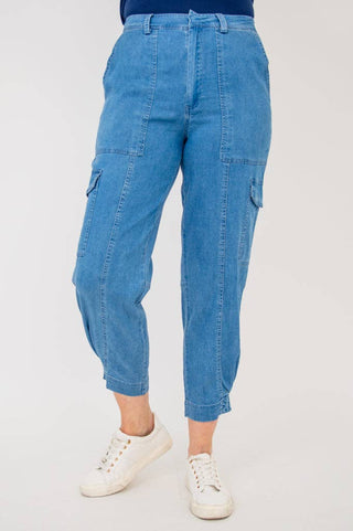 Steel Blue Sharon Pant, Tencel Denim: LARGE