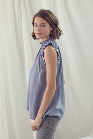 Gray The Meghan Blouse in Cornflower Blue