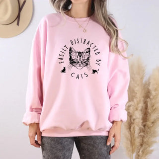 Easily Distracted By Cats Sweatshirt