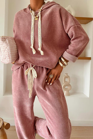 Dusty Rose Corduroy Set | Hoodie + Pants