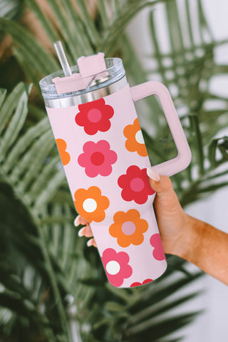 Boho Floret Tumbler | 40oz | Straw + Lid