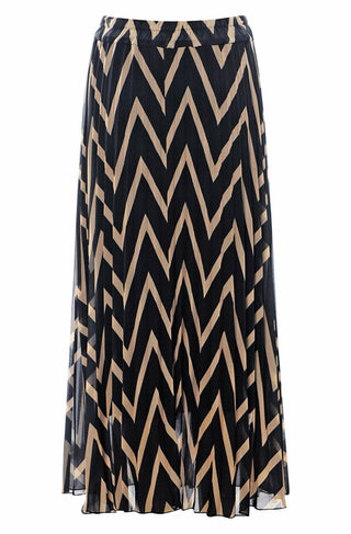 Black Shontelle Chevron Maxi Skirt