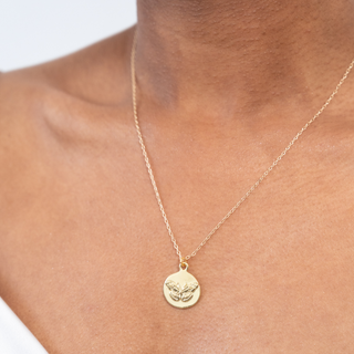 Butterfly Medallion Necklace | Silver