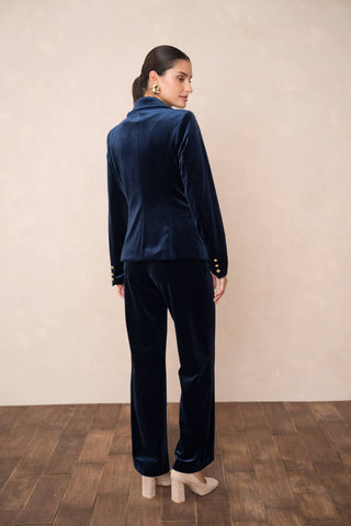 Paris Velvet Blazer | Navy