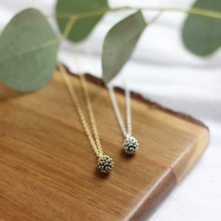 Dim Gray Pine Cone Necklace