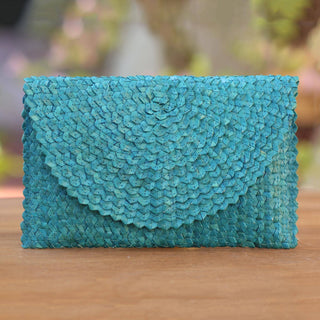 Handmade Woven Straw Clutch Purse