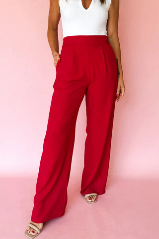 Tyra Trousers | Red
