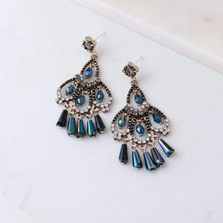 Nirvana Drop Earrings in Midnight