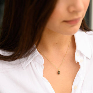 Black Pine Cone Necklace