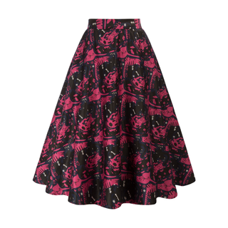 Black Kittyn Era Swing Skirt