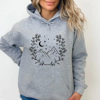 Gray Wild Mountains Hoodie